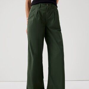 NWT Pact Women's Boulevard Twill Wide-Leg Trouser Mountain View Sz. S
